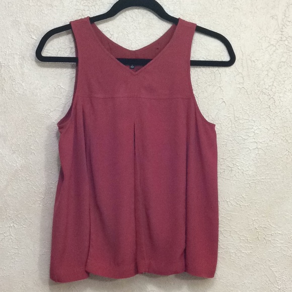 Madewell Tops - Madewell Brick Red Trapeze Pleated Top Sz 4